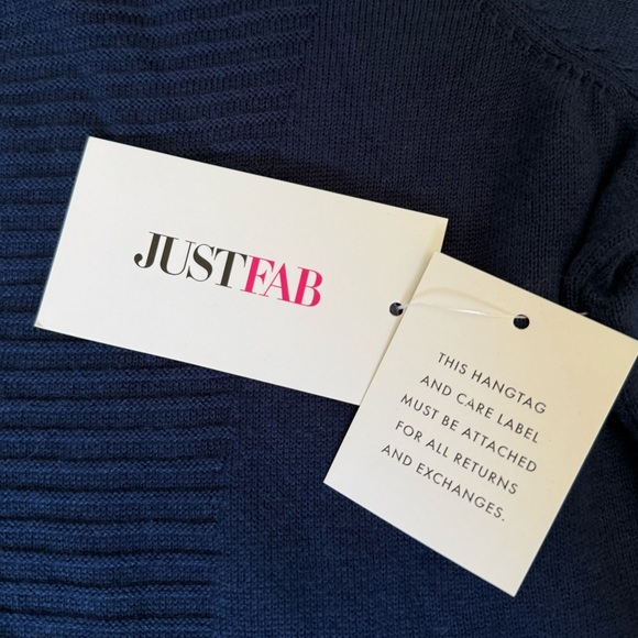 JustFab Deep Blue Knit Dress - Picture 2 of 3